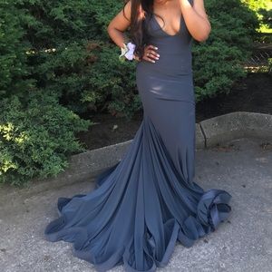 slate gray jovani promdress worn 1x perf condition